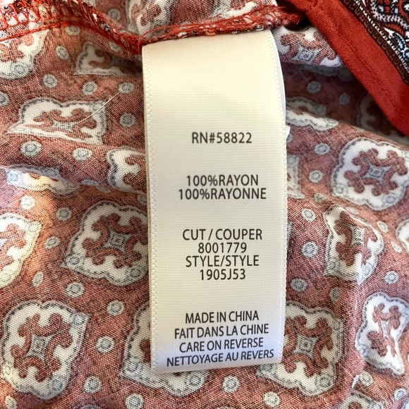 Max Studio Tiered Button Front Geometric Print Dress NWT - Picture 6 of 6